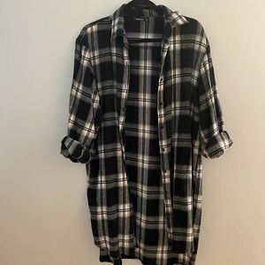 Plaid shirt long length